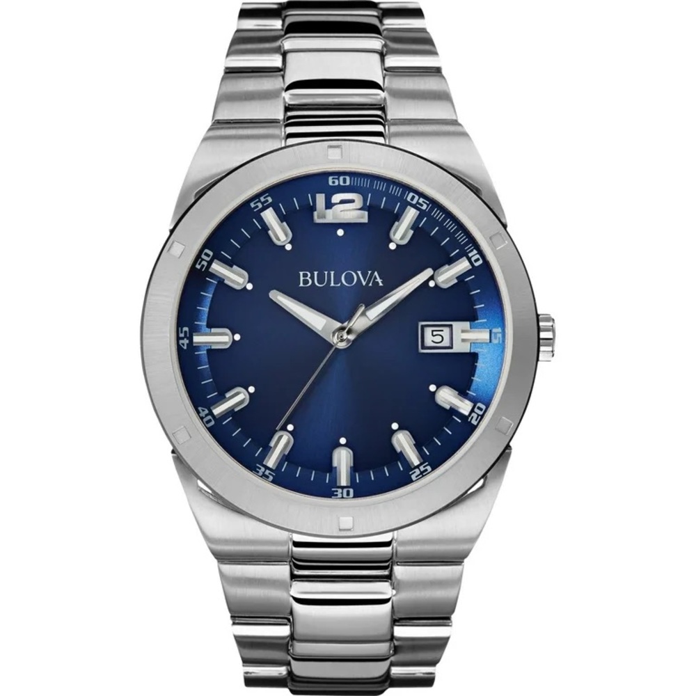 Bulova Surveyor Classic Blue Dial Stainless Steel Watch ✨